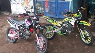 Satria fu  Supermoto Modifikasi KLX BF150