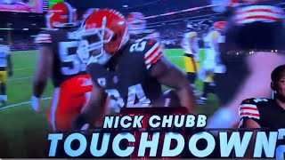 Nick Chubb first TD of TNF cashes! Congrats to the winners!