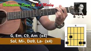 How to play "Redemption Song" by Bob Marley guitar tutorial