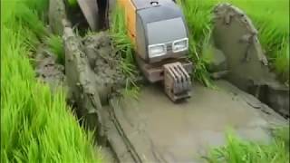 Epic Tractor Harvester Stuck in Mud Towing Bulldozer Plow World Agriculture Mega Machines.mp4