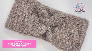 Einfaches Stirnband Stricken mit X-Twist