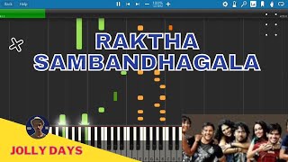 Raktha Sambandhagala Piano Tutorial | Vaazkhai Oru Piano | Jolly Days | Karthik | College Days