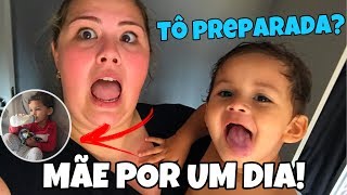 FUI MÃE POR UM DIA | TROQUEI FRALDA | MAMADEIRA | DEI BANHO