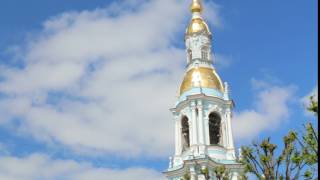 Russia St. Petersburg church bell tower panorama