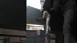 Getting spung on wall #shorts #plaster #construction #youtubeshorts #foryou #trending