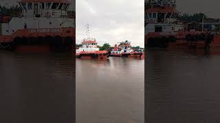 marina 1302 vs leo power  2220 proses sandar di jetty ambo sungai lilin#kapal #kapallaut #shortvideo