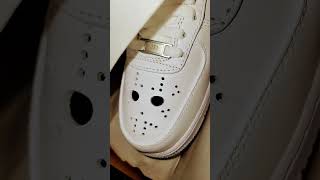 UNBOXING THE HALLOWEEN 2024 AIR FORCE 1 "HOCKEY MASK" 🔥 #halloween #airforce1 #nike #fyp