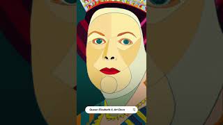 Asking AI for Queen Elizabeth II, art deco. #ai #art #short