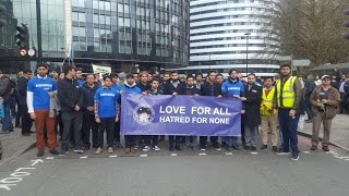 London Attack - Ahmadi Muslim Gather On Westminster Bridge To Condemn