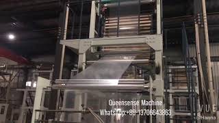 Single layer Film Blowing Machine with Rotary Die head and Double rewinder