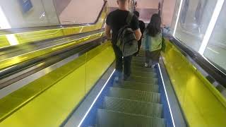 Elizabeth Line escalator at Canary Wharf