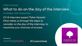 What to do on the Day of the Interview | Careers Week 2024