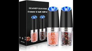 Gravity Electric Pepper and Salt Grinder Set