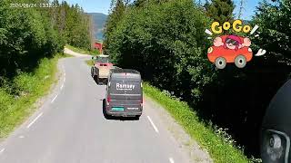 Take a Ride Down Hill in a Semi on Norway Roads - From Kvittfjell Vest Hyttefelt to Fåvang.