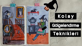 Kolay Boyama Teknikleri ~ Perspektif Çizimi // Gölgelendirme