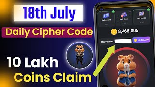 18 July Daily Cipher Code Hamster Kombat | Hamster Kombat Daily Cipher Today | Today Daily Cipher