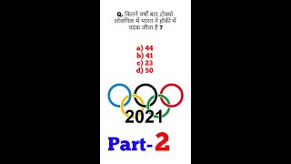 Tokyo Olympic 2021 || Part-2 || Tokyo Olympic Important Highlights In Hindi Exam India ||#Shorts