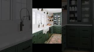 Green colour lam modular kitchen design ideas.#modularkitchendesign #interiordesigner #noahinterior