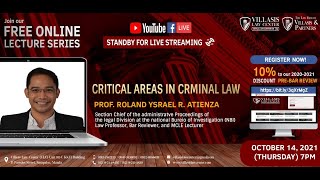 Critical Areas in Criminal Law  By: Prof. Roland ysrael R. Atienza