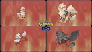 Pokemon Go: Evolving Hisuian & Kanto Growlithe into Hisuian & Kanto Arcanine