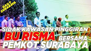 Walikota Surabaya Tri Rismaharini meninjau kawasan pinggiran saat libur cuti bersama Natal