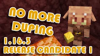 Minecraft 1.16.3 Release Candidate 1 | No More Duping! | Snapshot Summary