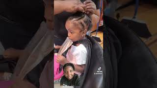 Beautiful baby girl #hair#kids#girl#kidshairstyle#cornrows#children#stylist#braids#reaction#diy