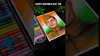 Subhash Chandra bose Drawing 🇮🇳💫 #art #happyrepublicday #india  #shorts