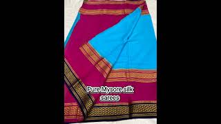 PURE MYSORE SILK SAREES/TO SHOP 9810207913#myngels #shortvideo