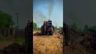 Massey tractor Full performance full stuck in the mud #tractorvideo #trending #shorts #viralvideo