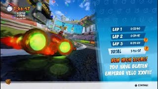 Crash Team Racing Nitro-Fueled. Turbo Track Velo ghost