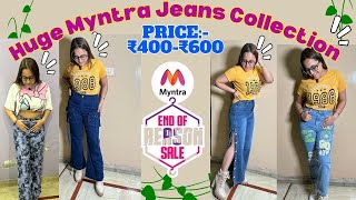 Myntra Jeans Haul @ just 500rs~High Waist Jeans~Myntra Jeans haul latest🔥❤️‍🔥~Myntra Haul #myntra