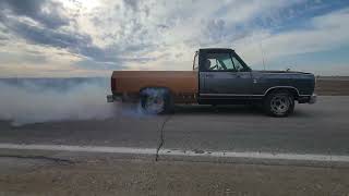 Magnum Swapped 88 Dodge D100 Burn Out