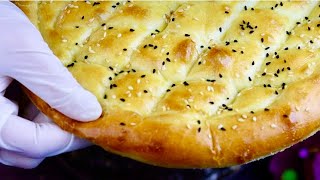 الخبز التركي ( من أجمل المعجنات ) بالطريقة الأصلية💯 و بدون عجن يستحق التجربة👍🏻 | Turkish Bread