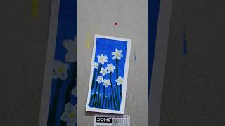 Diy Bookmark ❤️ flower painting #creativitywithaera #art #bookmark #shortvideo #painting