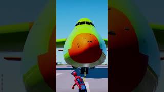 Baby Spider-Man Destory The Cargo Plane ✈️ #shortsfeed #gta5 #youtubeshorts