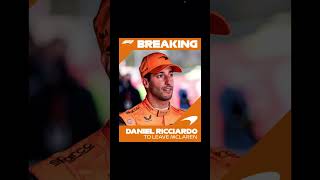 BREAKING: DANIEL RICCIARDO WILL LEAVE MCLAREN AT THE END OF THE YEAR! #shorts #f1