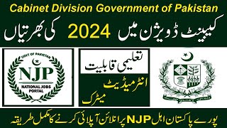 Cabinet Division Jobs 2024 | Latest Cabinet Division Jobs 2024 | Online Apply Cabinet Division Jobs