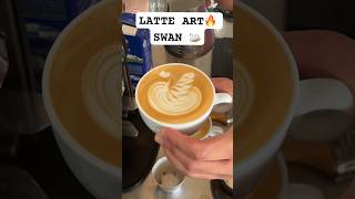 LATTE ART 4 pasos🔥 TUTORIAL simple para hacer un Cisne en LATTE ART🦢 #latte #capuccino #latteart