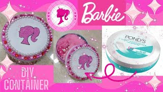 #diy #barbie container | #barbiemovie #craft | #bestoutofwaste #art #creative #cute