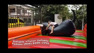 Inflable para niños en forma de Toro mecánico | Juegos infantiles