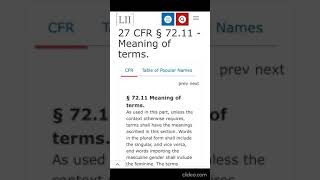 27 CFR § 72.11 Meaning Of Terms