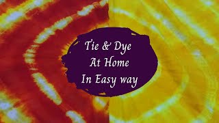 Tie and dye || Diy || Dying || Fabric dying || cotton dying