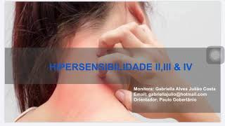 Monitoria Imunologia | Aula 20 | NP2 | Hipersensibilidade II, III e IV