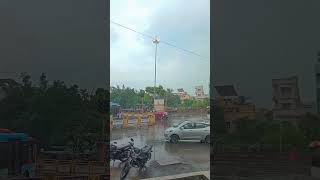 Rain View Adajan Patia Circle The Smart City Surat| #rain #suratcity #circle