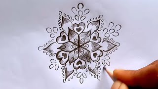 5x3 dots easy rangoli design || chukkala muggulu