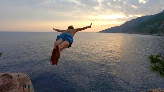 Cliff Jumping Croatia 4K || 55ft