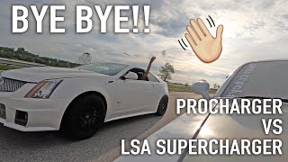 PROCHARGED CHALLENGER VS NITROUS FED LSA CTSV!!