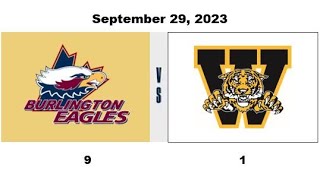 U10 A Burlington Eagles vs Welland Tigers (Sept. 29, 2023)