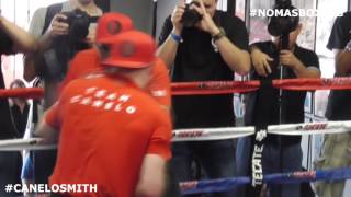 Canelo Alvarez Media workout for Liam smith